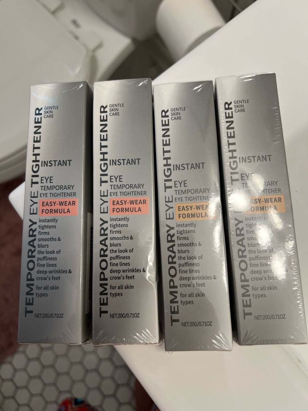 4 Pack Instant Eye Temporary Eye Tightener Easy-Wear Formula 20g